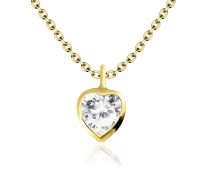 Gold Plated Necklaces Silver SPE-1380-4-GP